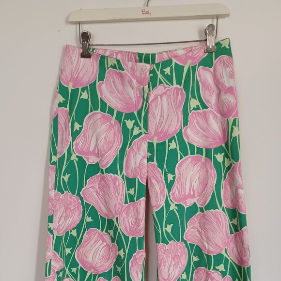 Lilly Pulitzer Pants 6 "Towering Tulips" Rare HTF Print Spring/Easter/Passover - Picture 2 of 8
